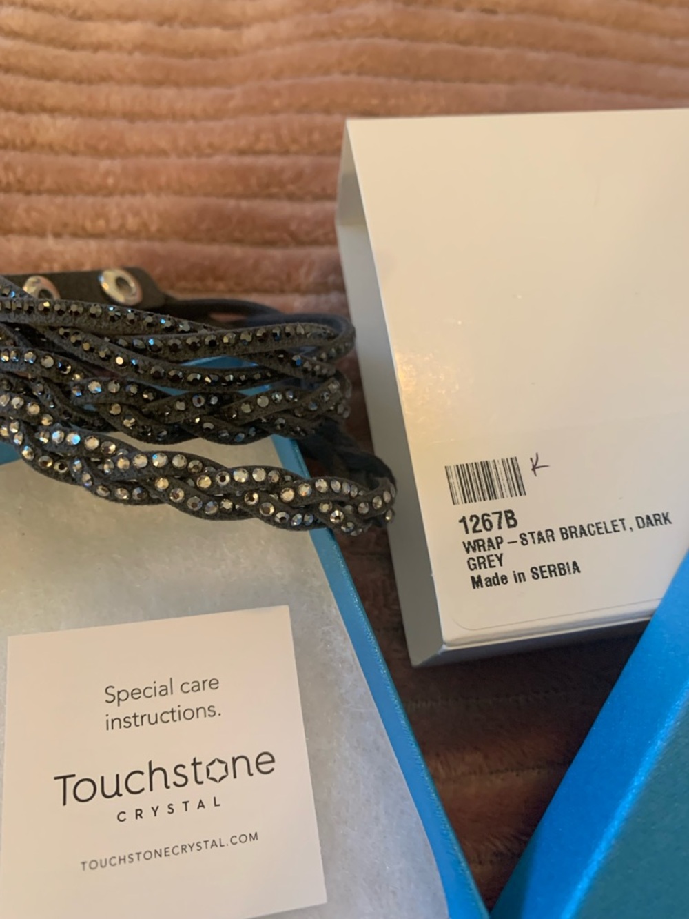 Touchstone Crystal Black Layered Crystal Wrap Bracelet - Picture 6 of 9
